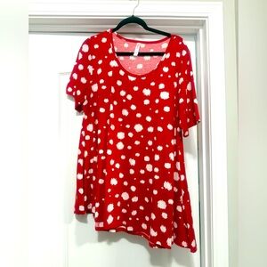 LuLaRoe Red 2XL Perfect T Women's Top